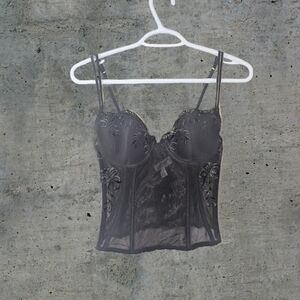 La Senza Mesh Corset Bustier Top / Lace Lingerie Style